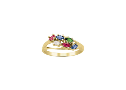 Gold Plated | Cocktail Rings with Green CZ